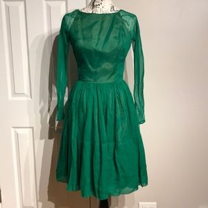 Vintage Silk Lolita pleated Overlay Fairytale colorful coastal coquette kawaii